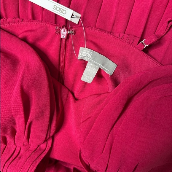 Elegant Pink - Cherry Red Evening Gown - Picture 7 of 10